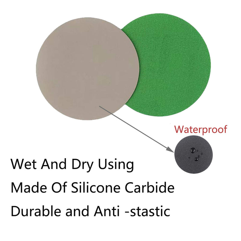  [AUSTRALIA] - 20pcs Sandpaper 5 inch Sanding Discs Hook and Loop 3000/4000/5000/7000/10000 Grits Wet Dry Sandpaper for Random Orbital Sander Automotive Metal Sanding Polishing