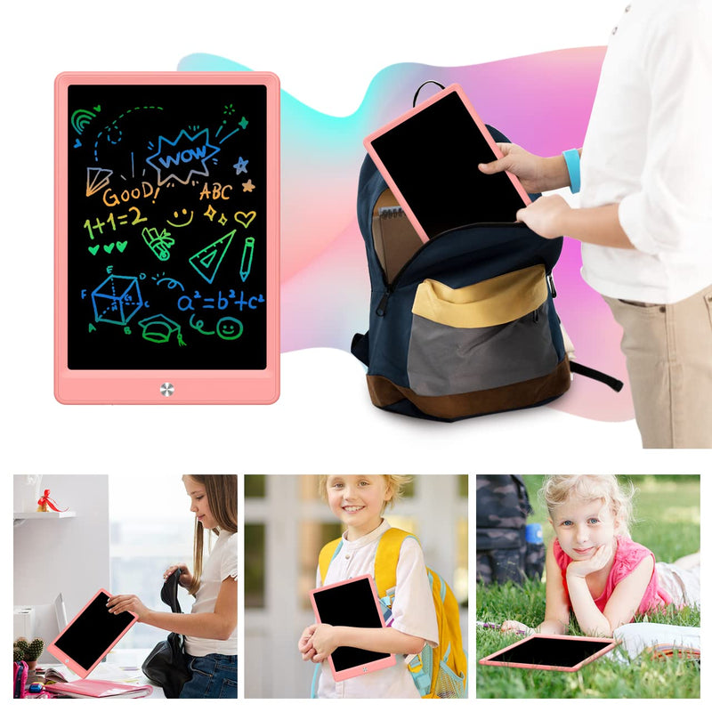  [AUSTRALIA] - LCD Writing Tablet Doodle Board, Colorful Drawing Pad, Electronic Drawing Tablet, Drawing Pads,Travel Gifts for Kids Ages 3 4 5 6 7 8 Year Old Girls Boys (10.5 inch, Orange+Pink) 10.5 inch Orange&Pink