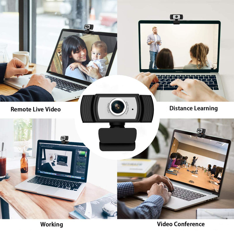  [AUSTRALIA] - Webcam with Microphone for Desktop,1080P Webcam USB Mac,Webcams for Zoom Meeting Skype YouTube Facebook Live Hangout, Webcam for Desktop Widescreen Video Calling and Recording Multicolored