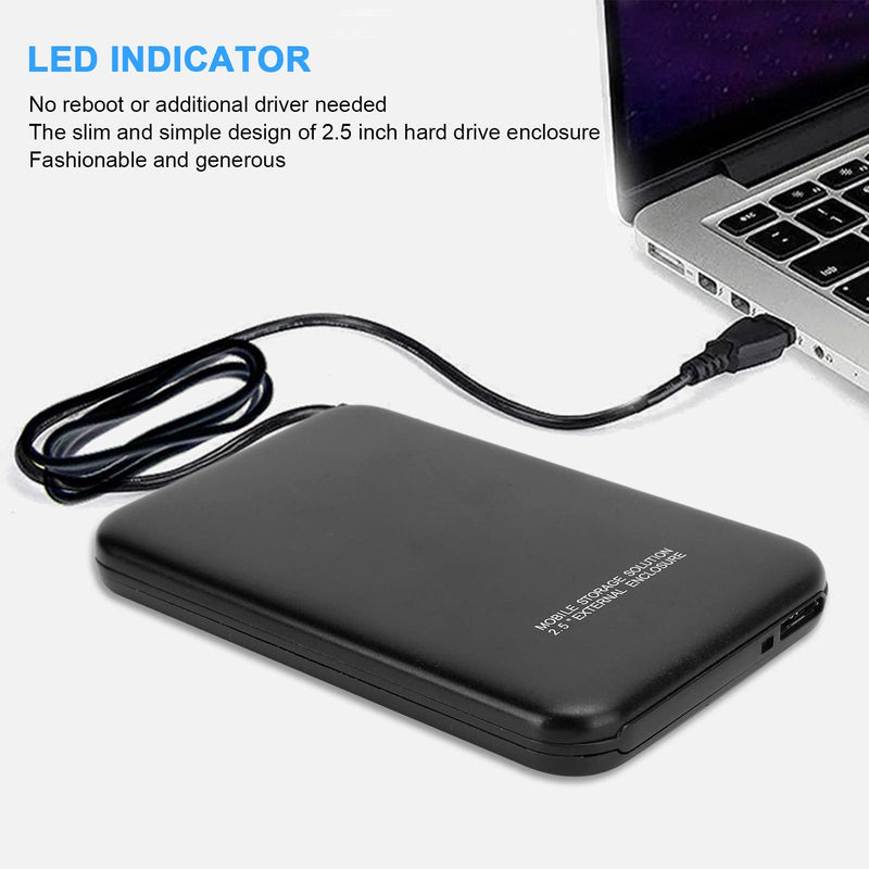  [AUSTRALIA] - GOWENIC Mobile Hard Disk, 2.5 inch USB3.0 Portable External Hard Drive HDD, 60G 120G 250G 500G 1TB, for Win 10 Win 8.1 Win 7 Operating System, for OS, Black (60G)
