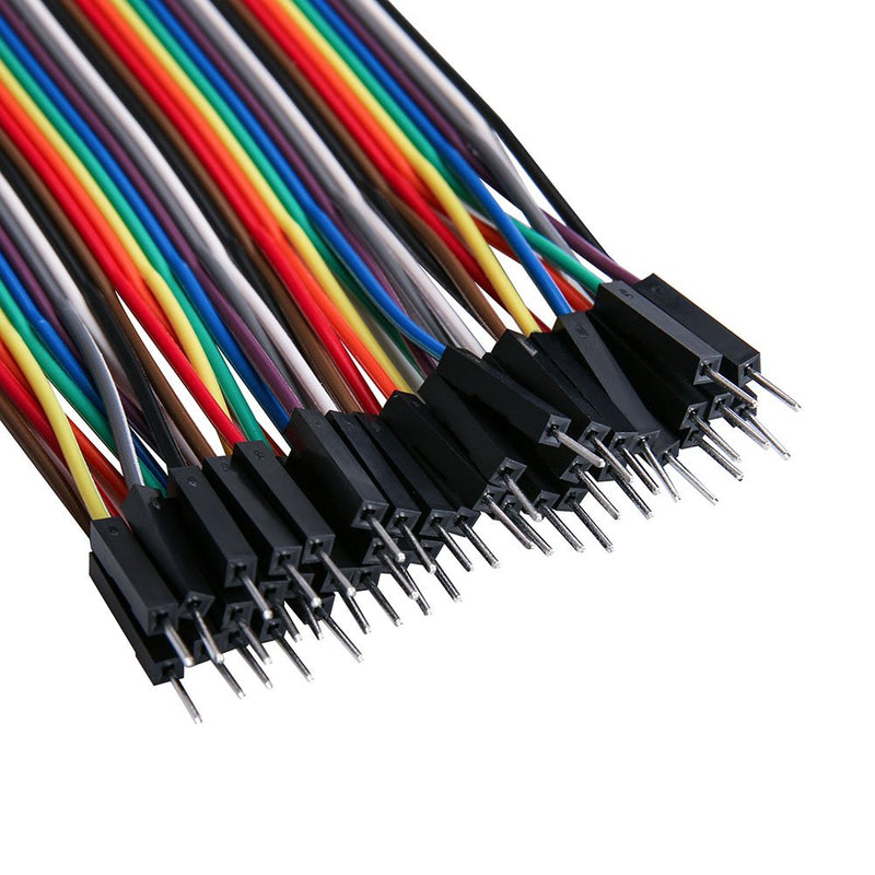  [AUSTRALIA] - ELEGOO 120pcs Multicolored Dupont Wire 40pin Male to Female, 40pin Male to Male, 40pin Female to Female Breadboard Jumper Wires Ribbon Cables Kit Compatible with Arduino Projects Dupont Wire 120pcs(male to female,male to male, female to female)