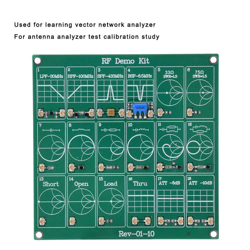  [AUSTRALIA] - Frequency Test Board RF Demo Kit Card NanoVNA RF Test Module Vector Network Analyzer Board Filter/Attenuation Module 18 Function Modules