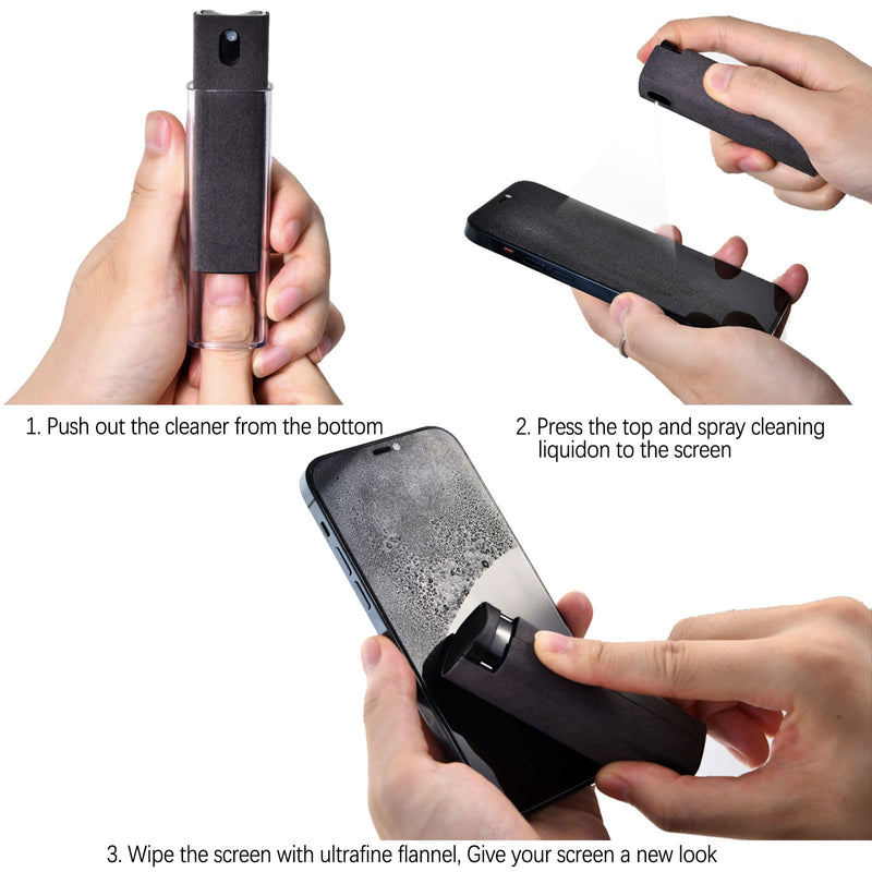  [AUSTRALIA] - Screen Cleaner Spray, Touch Screen Mist Cleaner, Screen Spray for Cellphone, Laptop, Tablet, Watch, Car Display Screen, Monitor（Black） Black