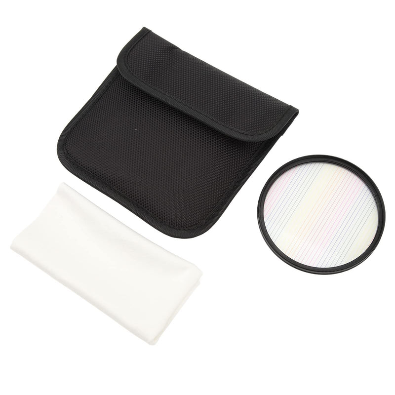  [AUSTRALIA] - 77mm Camera Filter, Double Sided Special Effects Filter, Special Effects Filter Lens Accessories, Rainbow Glare Brushed Filter for Selfie Shooting, Movies, Music, Videos