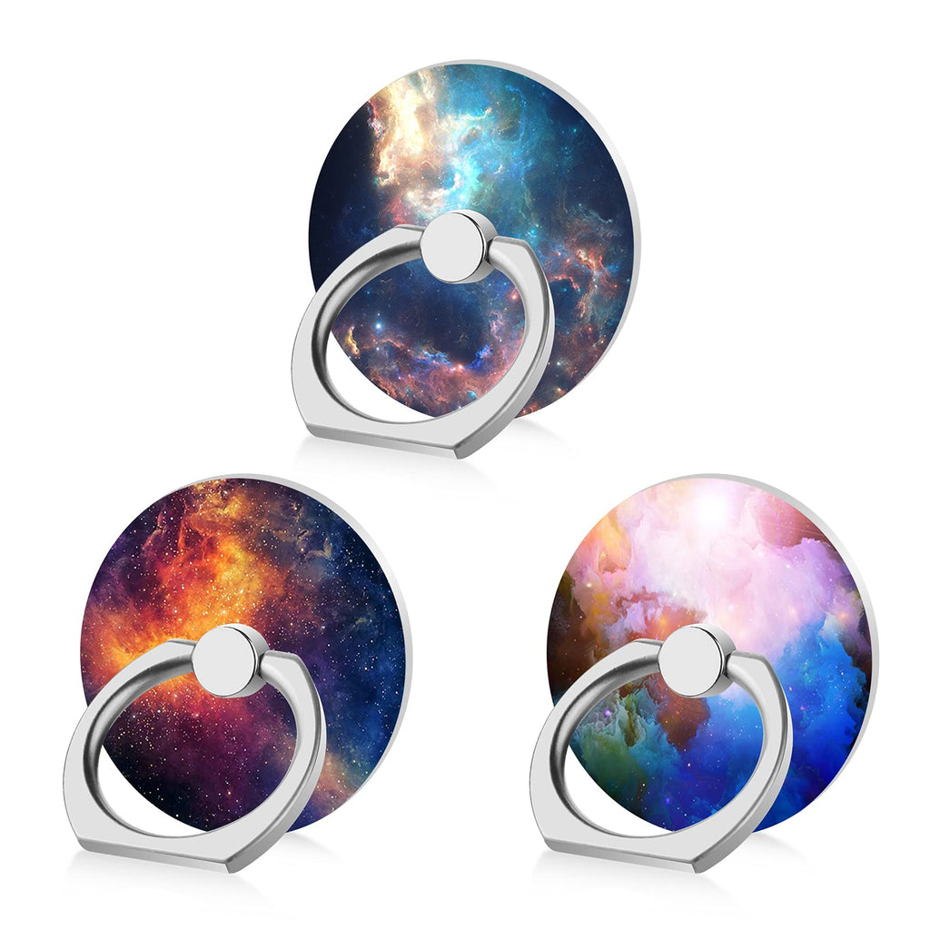  [AUSTRALIA] - ITELINMON Nebula Cell Phone Ring Holder Finger Ring Stand 360° Rotation Kickstand for Smartphones,Tablets,Pads