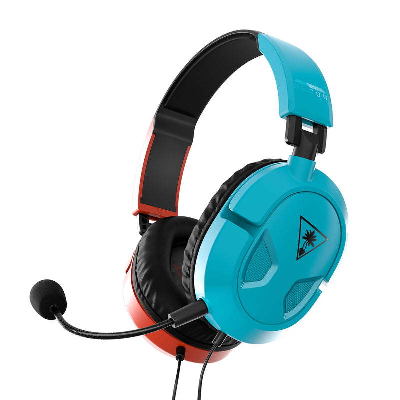  [AUSTRALIA] - Turtle Beach Recon 50 Gaming Headset for Nintendo Switch, Xbox Series X|S, Xbox One, PS5, PS4, PlayStation, Mobile, & PC with 3.5mm – Removable Mic, 40mm Speakers – Red/Blue