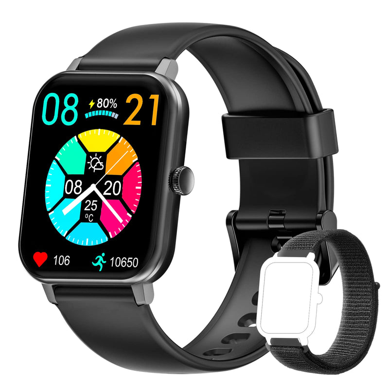  [AUSTRALIA] - Blackview Smart Watch,1.69" Full Touch Screen Fitness Watch with Blood Oxygen,Heart Rate,Sleep Monitor,Activity Tracker with Pedometer Stopwatch,Smartwatch for Men Women Black