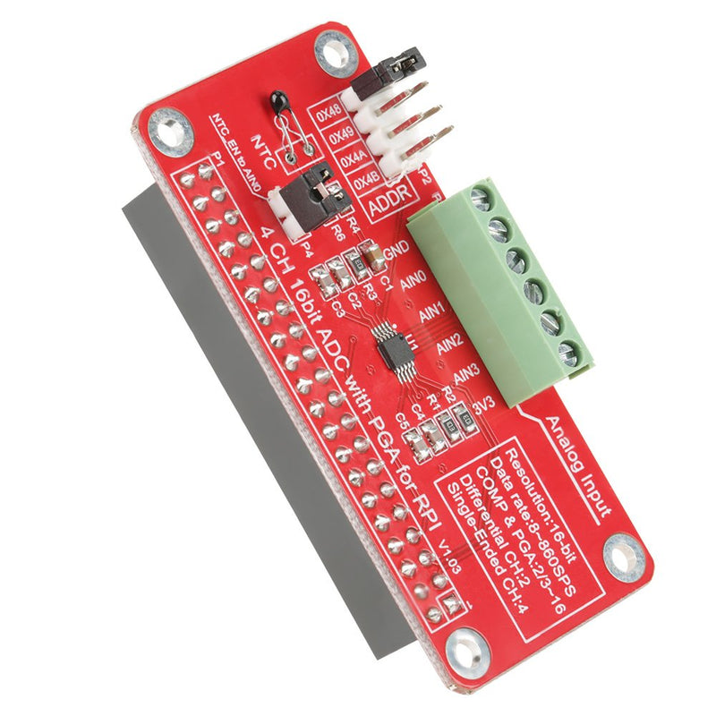  [AUSTRALIA] - 16-Bit ADS1115 ADC ADC Analog Signal Converter Module Digital for Raspberry Pi 3/2 / B+