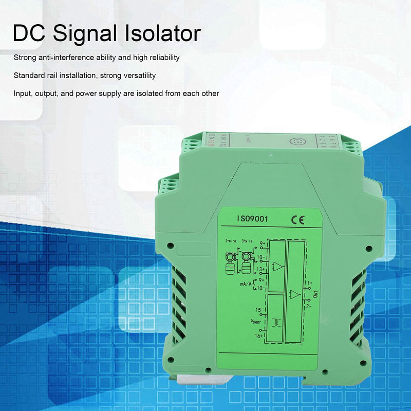  [AUSTRALIA] - Eujgoov DC 24V Current Signal Isolator 1 in 1 Out Conditioner Current Voltage Transmitter Provides Isolated Power Distribution for The Transmitter On Site