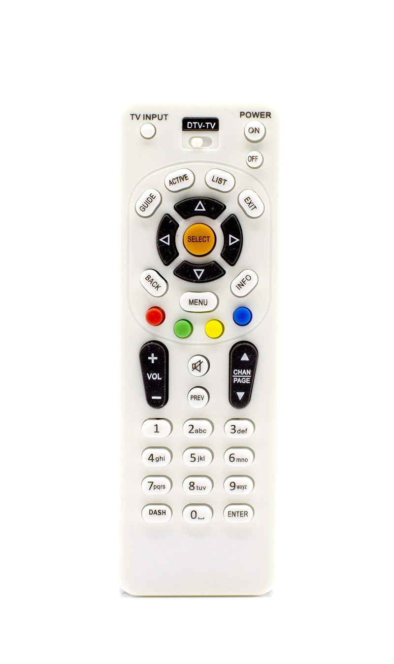 Simplified Remote Control Compatible with DIRECTV (Now AT&T) Receivers- Extra-Long Life Batteries and Proprietary Code List - Programming Manual for Direct tv Equipment, NO DVR Buttons Mini Remote White - LeoForward Australia