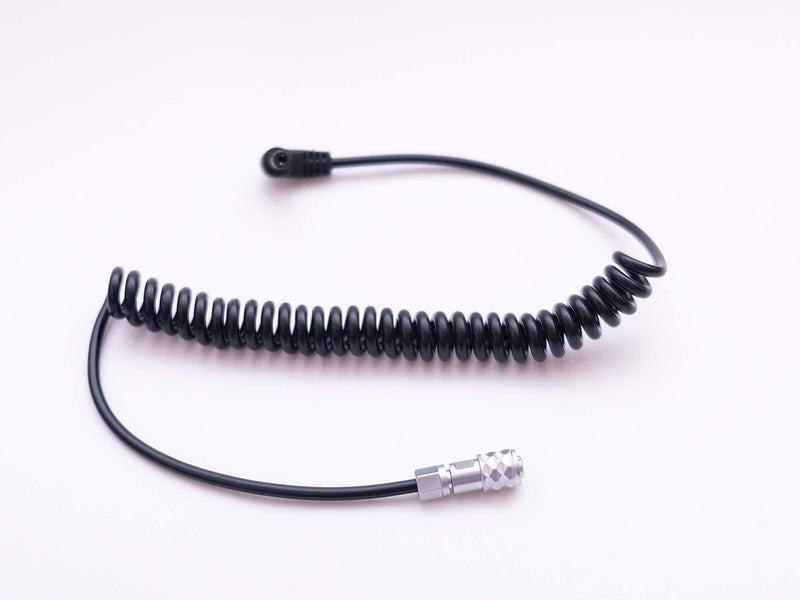  [AUSTRALIA] - DC Angled 5.5/2.5mm Power Cable Coiled Cable for BMPCC 4K Blackmagic Pocket Cinema Camera