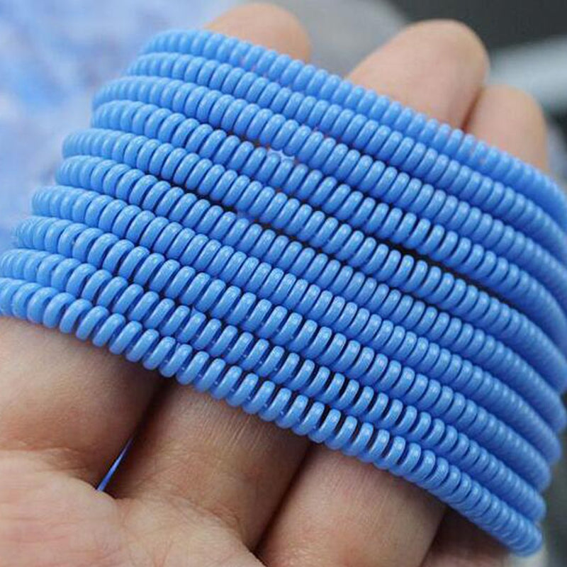  [AUSTRALIA] - VizGiz 7 Pack Spiral Cable Protector Sleeve Saver Universal USB Charging Cable Cover Cord Rope Wrap Strain Relief Anti-Fracture Management Winder for Headphone Earbuds Charger Wire Protection