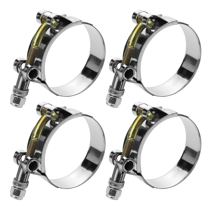  [AUSTRALIA] - WYSIWYKA 4 Pack 1.25" T-Bolt Hose Clamps, 304 Stainless Steel Turbo Intake Clamp, Working Range 36mm-44mm for 1.25" Hose ID 1.25" hose clamp 36mm-44mm (1.4"-1.73")