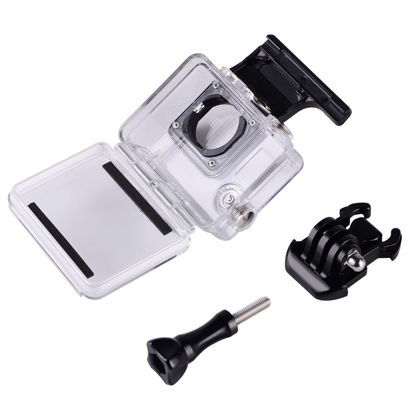  [AUSTRALIA] - Suptig Replacement Waterproof Case Protective Housing for GoPro Hero 4, Hero 3+, Hero3 Outside Sport Camera for Underwater Use - Water Resistant up to 147ft (45m)