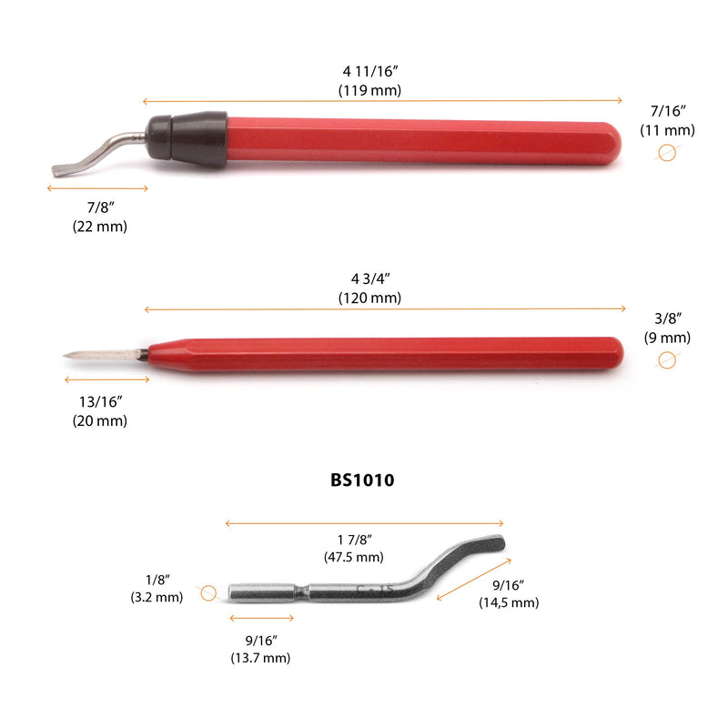 AFA Tooling Deburring Tool with a Blade and Triangular Scraper - LeoForward Australia