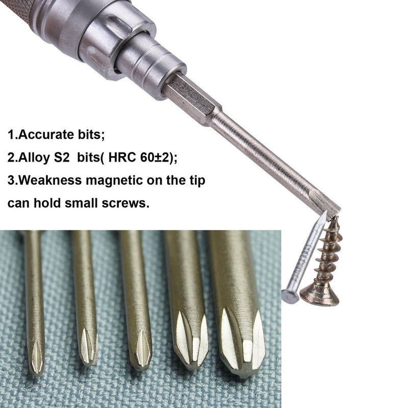  [AUSTRALIA] - Nanch Small Precision Screwdriver Kit,22 in 1 Magnetic Screwdriver Set with Build-in Extension Rod,Repair Tool Kit for Laptop,Smartphone,iPhone,Jewelry and other Small Electronics.