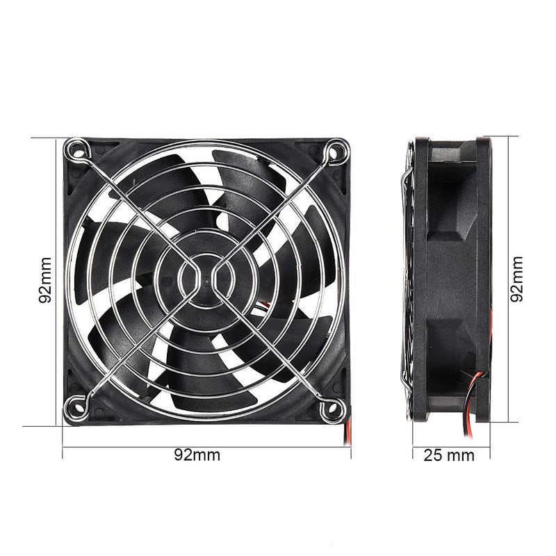  [AUSTRALIA] - uxcell Cooling Fan 92mm x 92mm x 25mm 9225MS DC 12V 0.25A Long Life Sleeve Bearings with Metal Protector