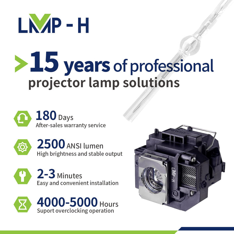  [AUSTRALIA] - LMP-H ELP54 Replacement Projector Lamp Bulb for Epson ELPLP54/ELPLP58/ELPLP56/ELPLP55 Powerlite Home Cinemaex5200 EX7200 EX3200 705HD EX71 EX51 EB-S7 EX31 EB-X7 EB-X7 H368A H311A H310A H331A