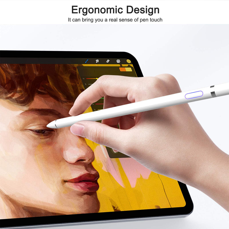 Stylus Pen for Touch Screens, Digital Pencil Capacitive Pen Fine Point Stylist Pen Pencil Compatible with iPhone iPad Pro Air Mini Android Microsoft Surface and Other Tablets White - LeoForward Australia