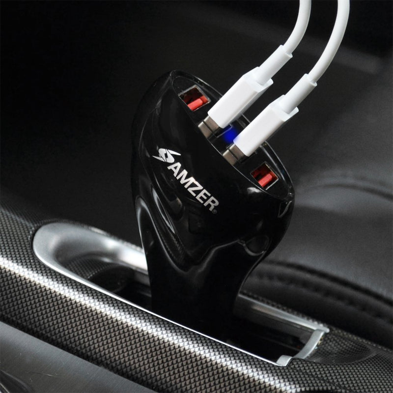 Amzer 10A/50W 4-Port USB Car Charger with Intelligent Rapid Charge Technology - LeoForward Australia