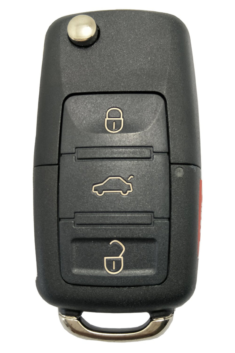 Key Fob Case Fit for VW Volkswagen Jetta Passat Golf Beetle Rabbit GTI CC EOS Replacement Key Shell 4 Buttons Keyless Entry Remote Key Fob Cover with Uncut Blade (2) 2 - LeoForward Australia