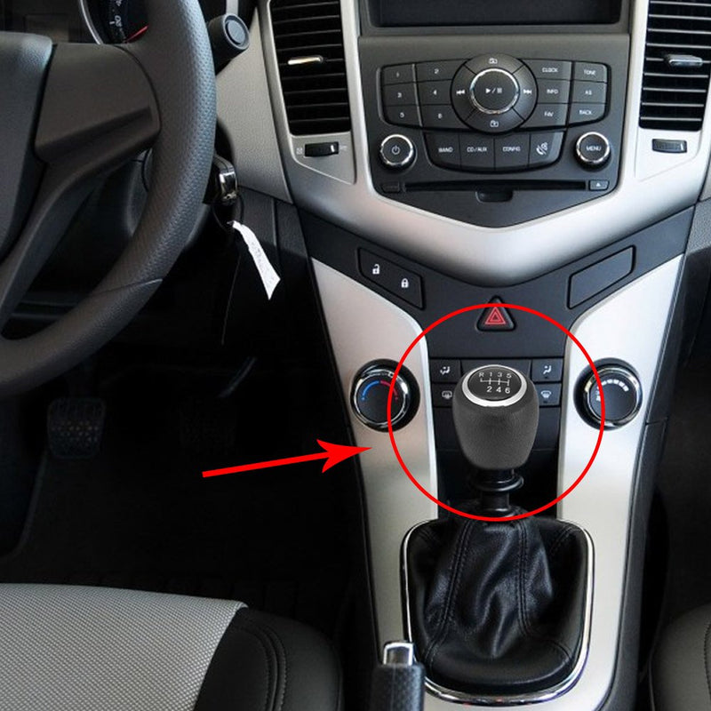  [AUSTRALIA] - Minyinla Car Gear Stick Shift Knob Head Shift Lever Knob Replacement for Chevrolet Cruze 2008-2012(Black 6 Speed) Black 6 Speed