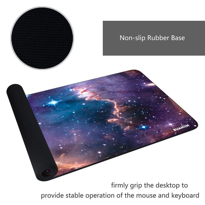 Galaxy Gaming Mouse Pad XL, Extended Large Mouse Mat Desk Pad, Stitched Edges Mousepad, Long Non-Slip Rubber Base Mice Pads (27.6"x11.8"x0.12") 300*700*3mm Galaxy - LeoForward Australia
