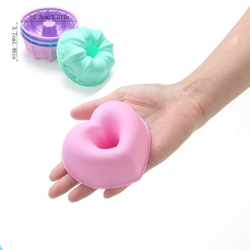  [AUSTRALIA] - To encounter Silicone Donut Mold Nonstick Silicone Donut Baking Pan Makes Perfect 3 Inch Donuts 24Pcs Silicone Muffin Cups Cake Mold, Light Color Light Mix color