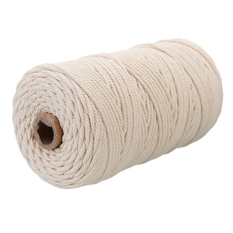  [AUSTRALIA] - Gold Cloud 100% Natural cotton Twisted Rope 1/25, 1/12, 1/8 inch width 328, 656 Feet length (2mm(1/12 Inch) 656 Feet) 2mm(1/12 Inch) * 656 Feet
