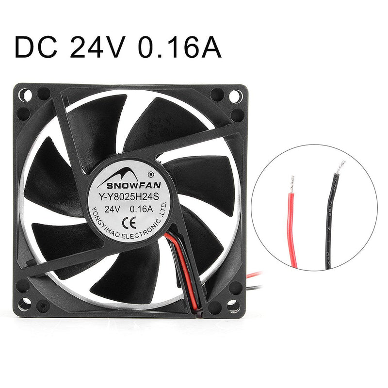  [AUSTRALIA] - uxcell 80mm x 80mm x 25mm 8025 24V DC Cooling Fan with Long Life Sleeve Bearings