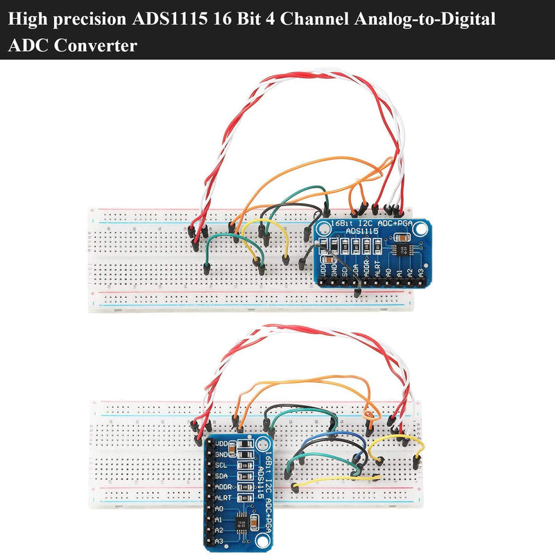  [AUSTRALIA] - 6 Pieces ADS1115 Analog-to-Digital Converter 16 Bit ADC 4 Channel Module Converter with Programmable Gain Amplifier ADC Converter Development Compatible with Arduino Raspberry Pi