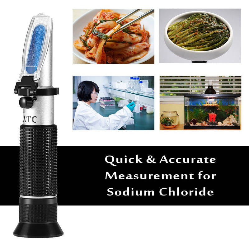 Sodium Chloride Refractometer,V·RESOURCING 0~28% Salt Analyzer Tester Salinometer for Food Salinity Measurement of Pickles - LeoForward Australia