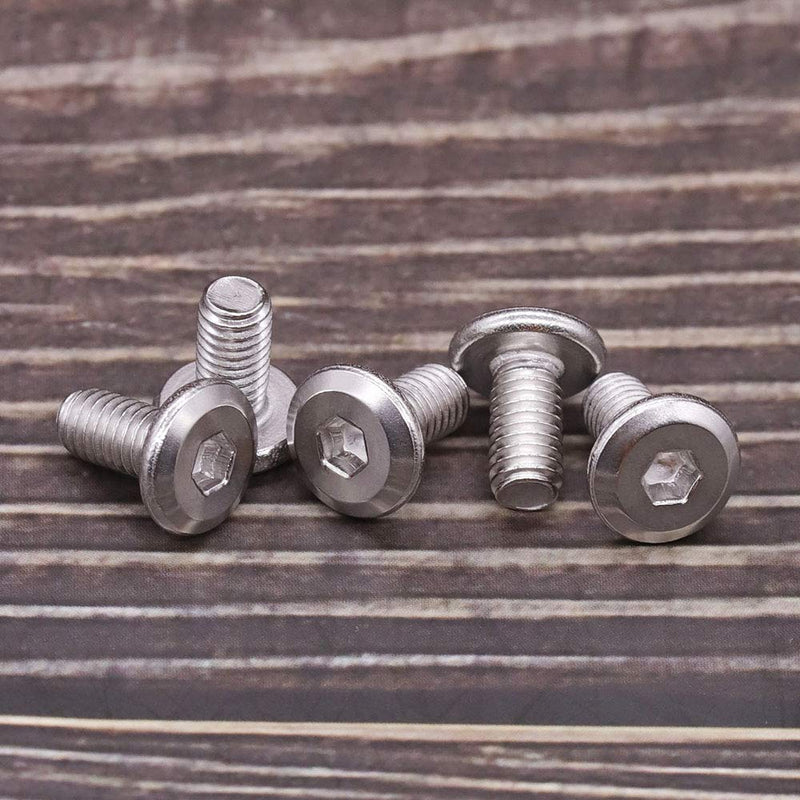  [AUSTRALIA] - M6-1.0 x 10mm Flat Head Hex Socket Cap Screws Bolts, 304 Stainless Steel 18-8, Countersunk Connector Screws for Furniture Baby Bed Chairs, Bright Finish, Full Thread, Pack of 30 M6-1.0 x 10mm (30 PCS)