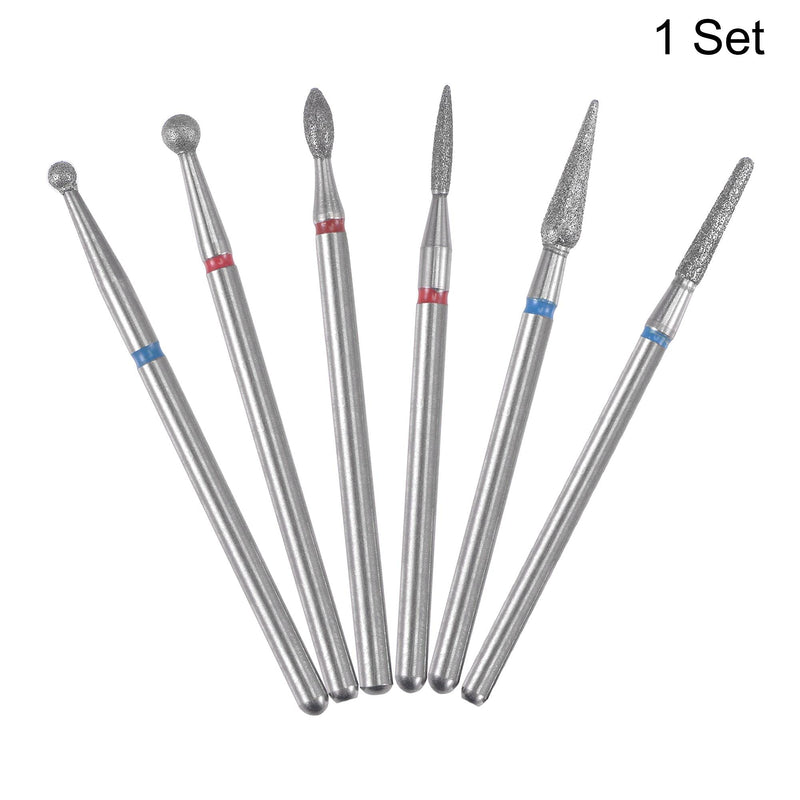  [AUSTRALIA] - uxcell Diamond Coated Grinding Head Drill Bit Set Polishing Trimming Carving Accessories for Metal, Hardwood, Stone, Ceramics, Etc 6pcs