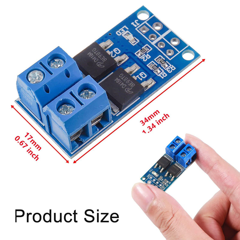  [AUSTRALIA] - Pack of 20 Arduino Mosfet module, Mosfet driver module 5v 36v, Mosfet driver module DC 5v-36v 15A (max. 30A) 400W, dual high-performance switching driver module, PWM controller control panel driver module for Arduino 20