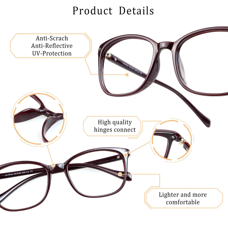  [AUSTRALIA] - LifeArt Bifocal Reading Glasses with Round Lenses, Blue Light Blocking Glasses, Gaming Glasses, TV Glasses for Women Men, Anti Glare(red, +0.00/+2.75 Magnification) Sg Nola_red 2.75 x