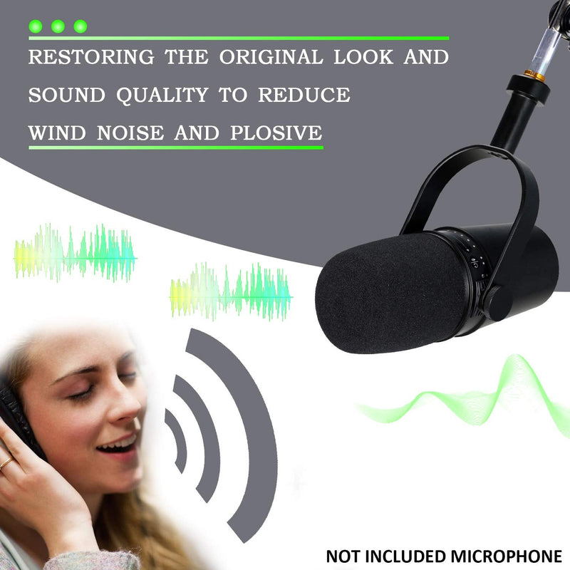  [AUSTRALIA] - Microphone Pop Filter Compatible with Shure MV7 Microphone - Mic Foam Windscreen Cover for MV7 Microphone to Blocks Out Plosives by YOUSHARES
