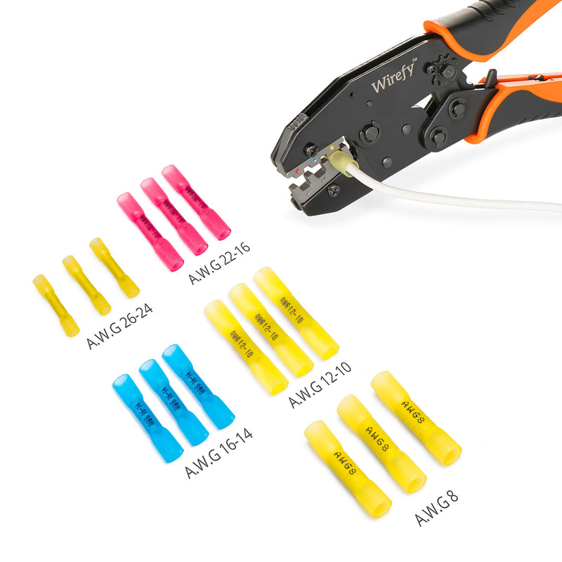  [AUSTRALIA] - Wirefy 150 PCS Heat Shrink Butt Connectors Blue 16-14 AWG - Marine Grade Butt Connectors - Wire Butt Splice Connectors - Electrical Waterproof Heat Shrink Butts