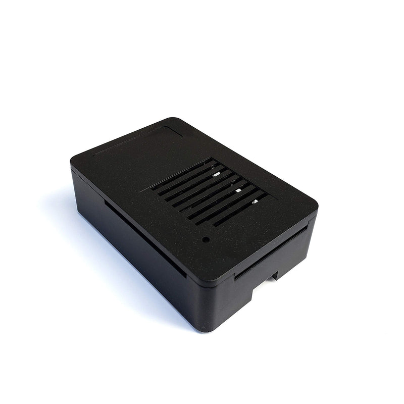 [AUSTRALIA] - MaticBox4 Case for Raspberry Pi 4 – Low Profile, Stackable, Universally Mountable DIN Rail, Automation Friendly, Fan Support (Black Metallic) Black Metallic