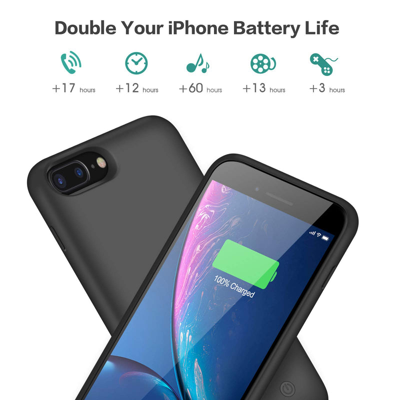  [AUSTRALIA] - Battery Case for iPhone 6s Plus/6 Plus/7 Plus/8 Plus,8500mAh Portable Charging Case External Battery Pack for iPhone 6s Plus/6 Plus/7 Plus/8 Plus Rechargeable Charger Case Backup Power Bank(5.5 inch)