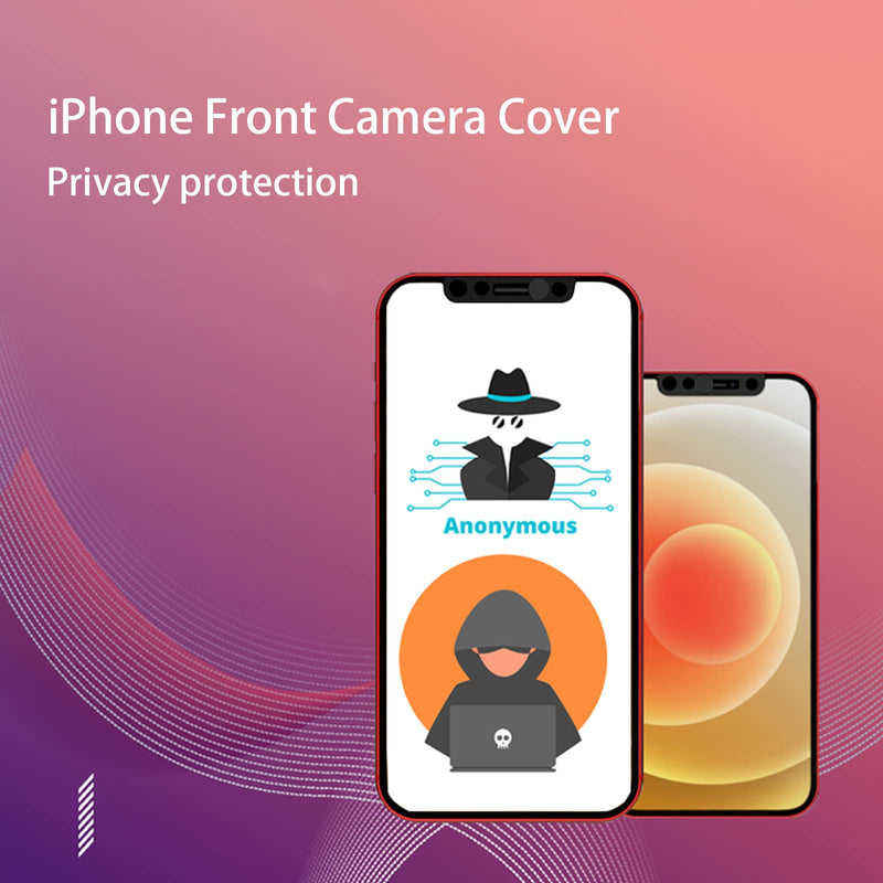  [AUSTRALIA] - iPhone Front Camera Cover,Webcam Cover Compatible with iPhone X/XS/XR/XS Max, iPhone 11/11 Pro/11 Pro Max,iPhone 12/12 Mini /12Pro /12Pro Max,Protect Privacy and Security,Not Affect Face Recognition Black