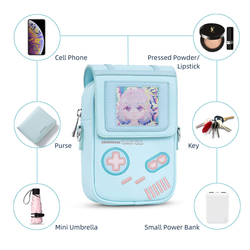  [AUSTRALIA] - GeekShare Game Girl Crossbody Bag Backpacks Bag Purse with DIY Card Slot For Women, Convenient, Fashion & Light weight