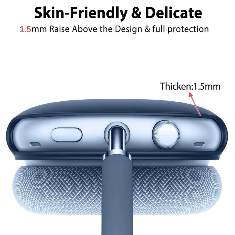  [AUSTRALIA] - Ankasi Case Cover Compatible with AirPods Max,Soft Silicone Skin Cover Anti-Scratch Shock Resistant Shock-Absorbing Protective Case for AirPods Max 2020 (Midnight Blue) Midnight blue