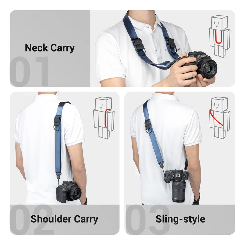  [AUSTRALIA] - Camera Neck Shoulder Strap Sling: DSLR Quick Release Slide Straps Camera Accessories for Canon Rebel T7 T6 T5 T8i T7i 90D 80D 5D 6D 7D Mark IV II III Nikon D3500 D5600 D7100 D7500 D750 D850 D810 D5 D4 Black DLSR Camera Shoulder Neck Strap