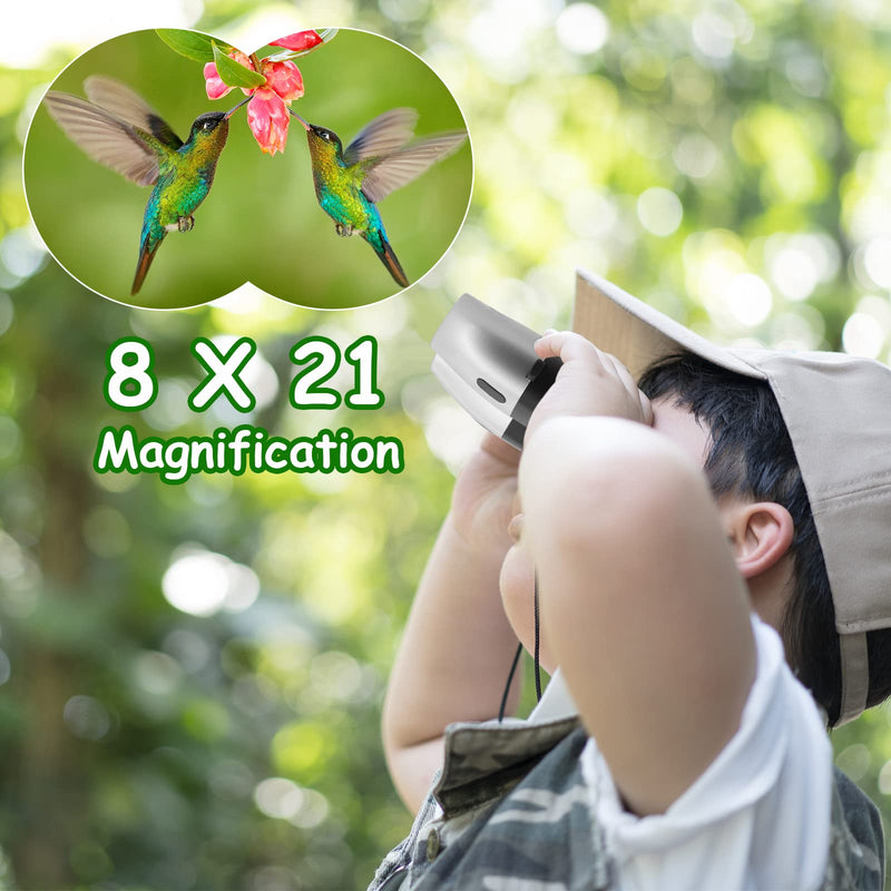  [AUSTRALIA] - Hooshion 8x21 Binoculars for Kids, Pocket Folding Binoculars, Children's Gifts Suitable for Bird Watching, Sightseeing and Concerts, Theaters, and Operas