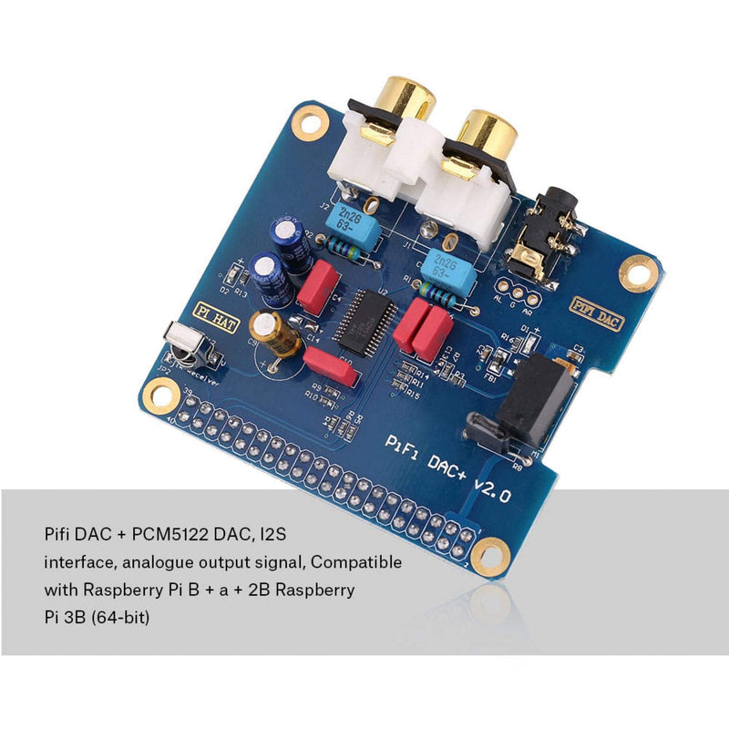  [AUSTRALIA] - HiFi DAC+Sound Card Pifi DAC + PCM5122 DAC I2S Interface Analogue Output Signal Digital Audio Card Compatible with Raspberry Pi B + a + 2B Raspberry Pi 3B (64-bit)
