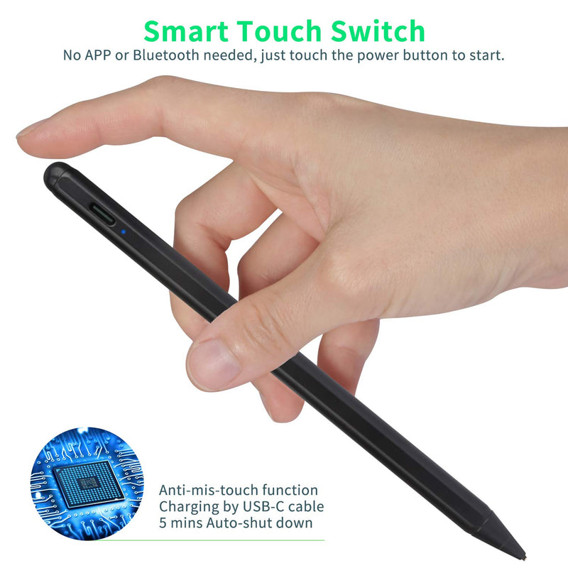 V60 ThinQ Stylus Pen, Active Stylus Electronic Pen Compatible with V60 ThinQ,Capacitive Digital Pencil Good for Sketching and Note-Taking Pens with Type-C Rechargeable, Black - LeoForward Australia