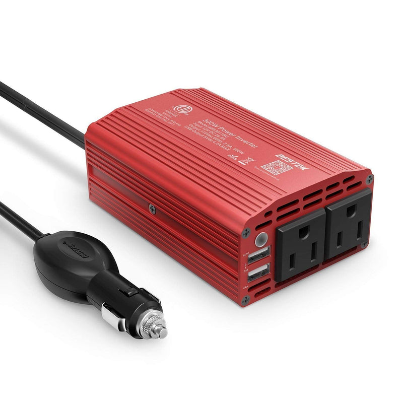  [AUSTRALIA] - BESTEK 300W Power Inverter DC 12V to 110V AC Car Inverter with 4.2A Dual USB Car Adapter