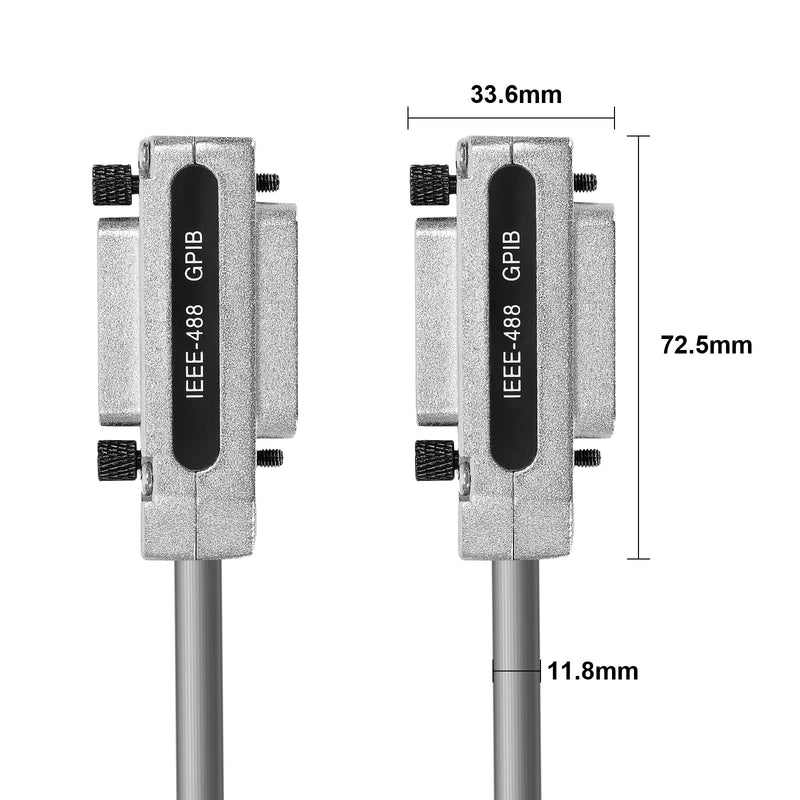  [AUSTRALIA] - IEEE-488 Cable GPIB Cable Metal Connector Adapter Plug and Play 1M 1.0m