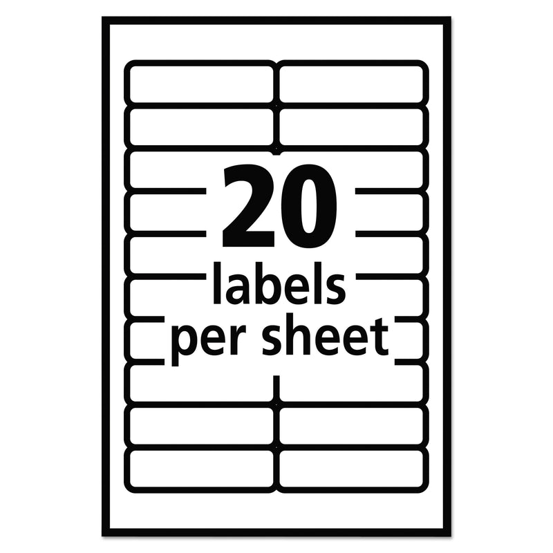 Avery Self-Adhesive Removable Labels, 0.5 x 1.75 Inches, White, 840 per Pack (05422) 1/2" x 1 3/4" - LeoForward Australia